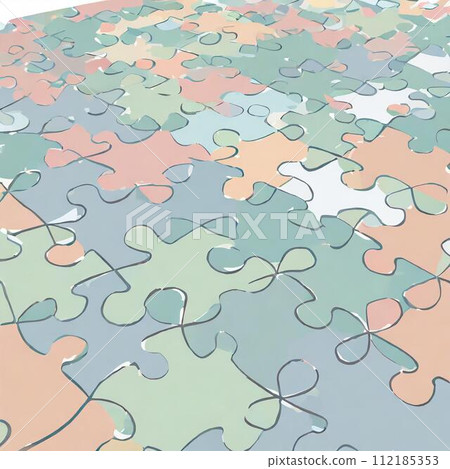 地上排列著的拼圖 112185353