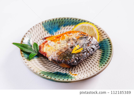 Grilled fish, mackerel marinated in Saikyo 112185389