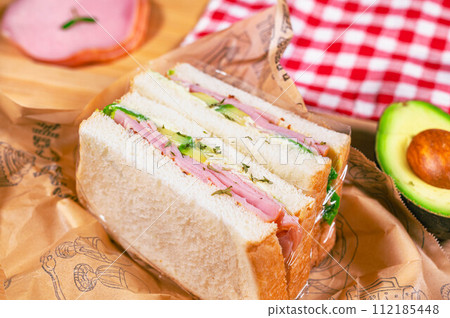 Avocado and Ham Sandwich 112185448