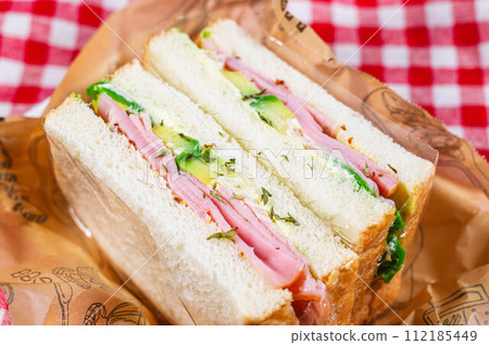 Avocado and Ham Sandwich Avocado and Ham Sandwich 112185449