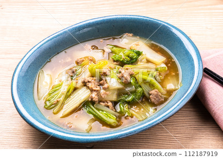 Minced pork and Chinese cabbage with bean paste Minced pork and Chinese cabbage with bean paste 112187919
