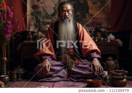 AI-generated content. Chinese gray-haired sage healer AI-generated content. Chinese gray-haired sage healer 112188479