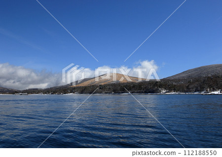 Mt. Fuji in winter seen from Lake Yamanaka Mt. Fuji in winter seen from Lake Yamanaka 112188550