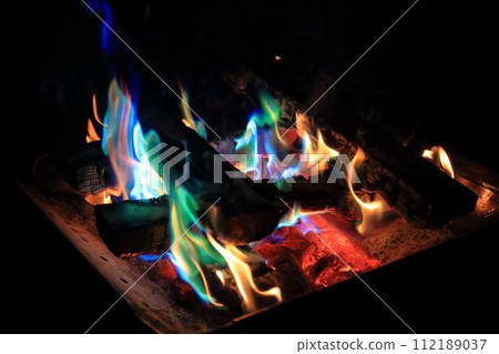 rainbow bonfire rainbow bonfire 112189037