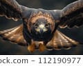Majestic Bird of Prey Soaring Through the Sky 112190977