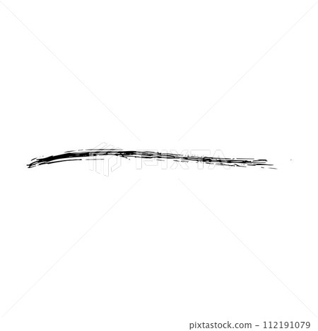 Brush stroke line element, grunge charcoal hand drawn hatches scribble marker art brushes line, chalk texture doodle drawing design illustration 112191079