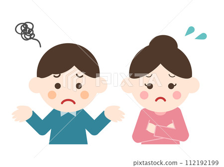 陷入困境的年輕男女的插圖 112192199