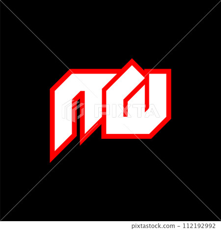 NW logo design, initial NW letter design with sci-fi style. NW logo for game, esport, Technology, Digital, Community or Business. N W sport modern Italic alphabet font. Typography urban style fonts. 112192992