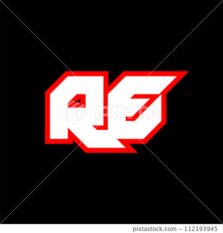 RE logo design, initial RE letter design with sci-fi style. RE logo for game, esport, Technology, Digital, Community or Business. R E sport modern Italic alphabet font. Typography urban style fonts. 112193945