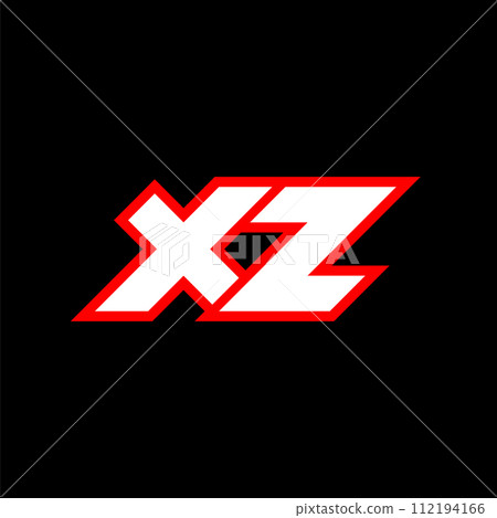 XZ logo design, initial XZ letter design with - Stock