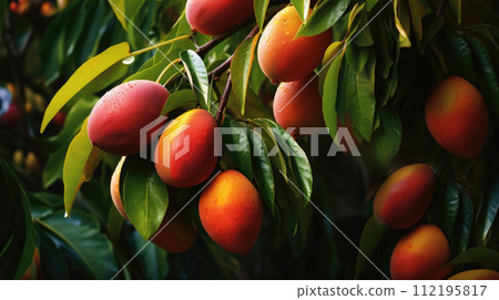 Fruit mango garden, business farming and entrepreneurship, harvest. Fruit mango garden, business farming and entrepreneurship, harvest. 112195817