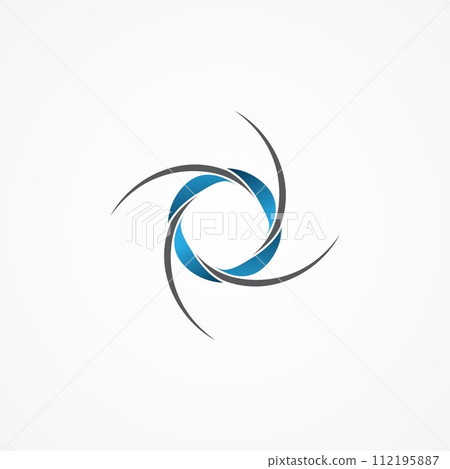 Technology round ring circle and infinity loop symbol 112195887