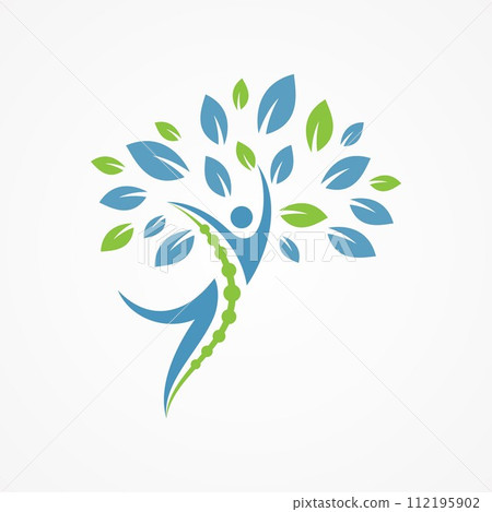 Abstract vector for healthcare design concept with people tree 112195902