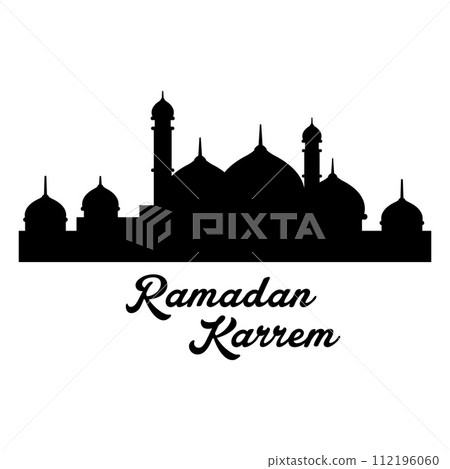 Abstract mosque silhouette. Islamic background 112196060