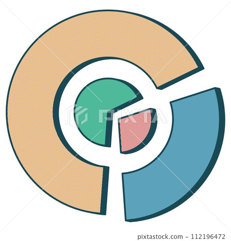 Vintage abstract circle bar chart diagram infographic elements concept with stage elements Vintage abstract circle bar chart diagram infographic elements concept with stage elements 112196472