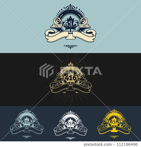 Vape vintage logo design illustration Vape vintage logo design illustration 112196490