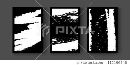 set card of grunge overlay. Hand drawn abstract frame. Ink brush strokes mess. Dirty design for poster, invitation, gift card, coupon, book cover, Banner. Vector retro vintage background collection set card of grunge overlay. Hand drawn abstract frame. Ink brush strokes mess. Dirty design for poster, invitation, gift card, coupon, book cover, Banner. Vector retro vintage background collection 112196546