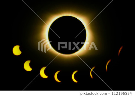 Total Solar Eclipse Sequence with Ring of Fire - Franklin, KY 112196554