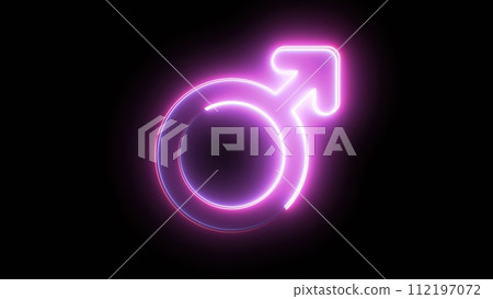 Male neon sign Male neon sign 112197072