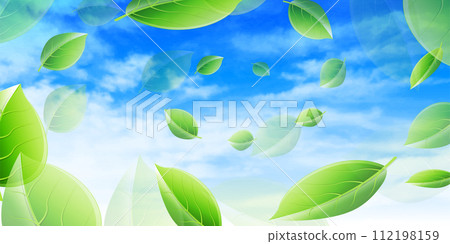 New green leaves landscape background New green leaves landscape background 112198159