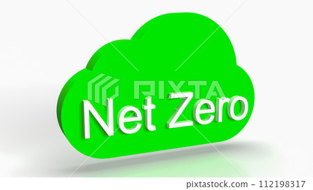 The Net zero text on cloud for eco concept 3d rendering. The Net zero text on cloud for eco concept 3d rendering. 112198317