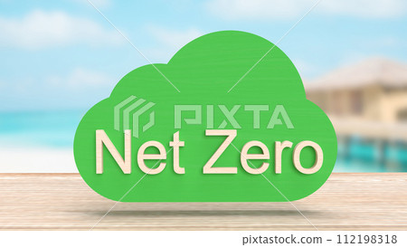 The Net zero text on cloud for eco concept 3d rendering. The Net zero text on cloud for eco concept 3d rendering. 112198318