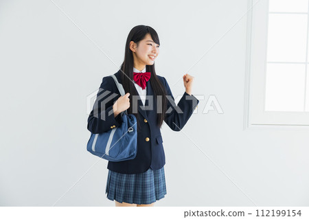 High school girl in uniform 112199154