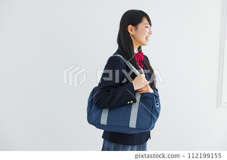 High school girl in uniform 112199155