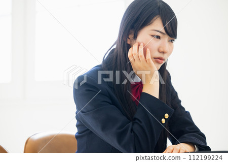 High school girl in uniform High school girl in uniform 112199224