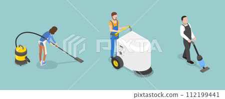 3D Isometric Flat Vector Illustration of Cleaning Service 3D Isometric Flat Vector Illustration of Cleaning Service 112199441