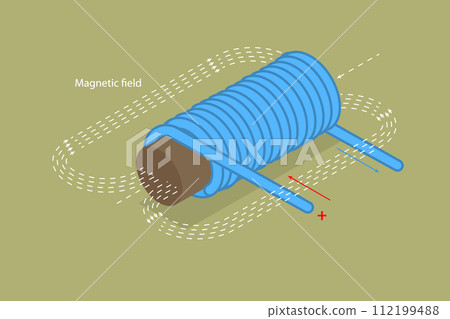 3D Isometric Flat Vector Illustration of Magnetic Field 3D Isometric Flat Vector Illustration of Magnetic Field 112199488