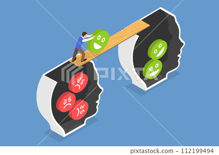 3D Isometric Flat Vector Illustration of Persuasion 3D Isometric Flat Vector Illustration of Persuasion 112199494