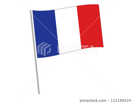 Flapping flag of France 112199524