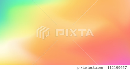 Soft pastel rainbow colors vector watercolor blur background. Abstract tender green and orange nature mesh gradient for web design, lgbt, landscape concept 112199657