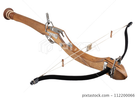 bullet shooting crossbow isolated on white 112200066