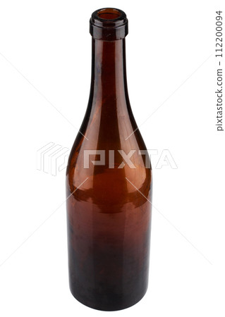 retro green glass bottle 112200094