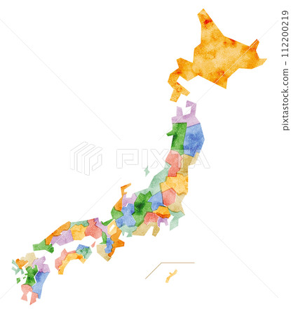 A simple map of Japan that looks like it's out of print 112200219