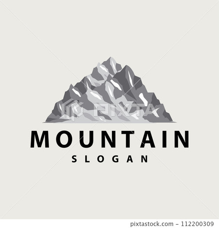 Mountain Logo, Nature Landscape Vector, Premium Elegant Simple Design, Illustration Symbol Template Icon Mountain Logo, Nature Landscape Vector, Premium Elegant Simple Design, Illustration Symbol Template Icon 112200309