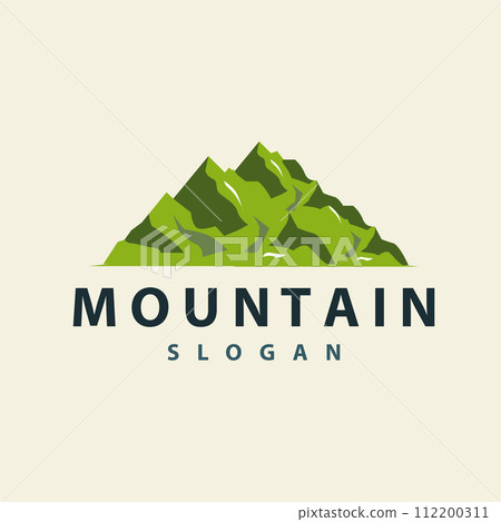 Mountain Logo, Nature Landscape Vector, Premium Elegant Simple Design, Illustration Symbol Template Icon Mountain Logo, Nature Landscape Vector, Premium Elegant Simple Design, Illustration Symbol Template Icon 112200311