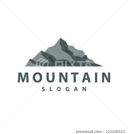 Mountain Logo, Nature Landscape Vector, Premium Elegant Simple Design, Illustration Symbol Template Icon Mountain Logo, Nature Landscape Vector, Premium Elegant Simple Design, Illustration Symbol Template Icon 112200312