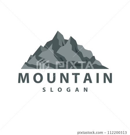 Mountain Logo, Nature Landscape Vector, Premium Elegant Simple Design, Illustration Symbol Template Icon Mountain Logo, Nature Landscape Vector, Premium Elegant Simple Design, Illustration Symbol Template Icon 112200313