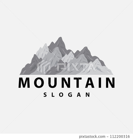 Mountain Logo, Nature Landscape Vector, Premium Elegant Simple Design, Illustration Symbol Template Icon Mountain Logo, Nature Landscape Vector, Premium Elegant Simple Design, Illustration Symbol Template Icon 112200316