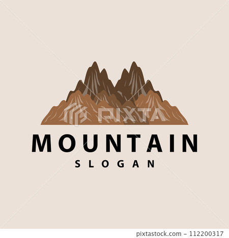 Mountain Logo, Nature Landscape Vector, Premium Elegant Simple Design, Illustration Symbol Template Icon 112200317