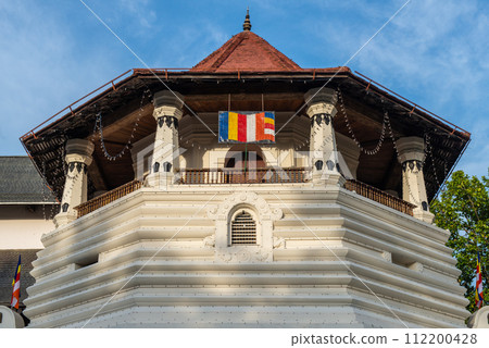 The octagonal pavilion named Paththirippuwa in Temple of the Sacred Tooth Relic a Buddhist temple in the city of Kandy, Sri Lanka. The octagonal pavilion named Paththirippuwa in Temple of the Sacred Tooth Relic a Buddhist temple in the city of Kandy, Sri Lanka. 112200428