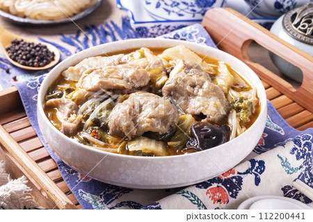 Boiled fish with pickled mustard Boiled fish with pickled mustard 112200441