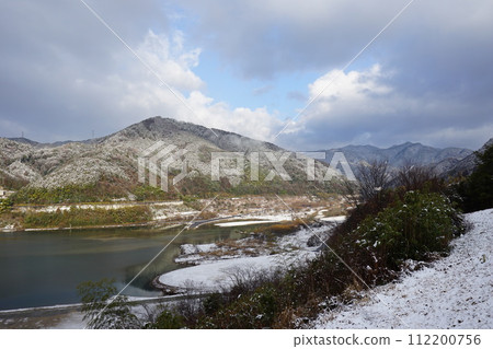 Dam lake and winter scenery Dam lake and winter scenery 112200756