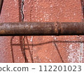 Rusty iron rod left outdoors 112201023