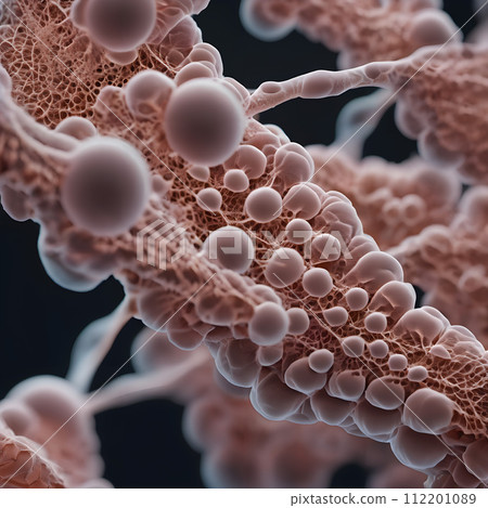 AI-generated content. An abstract, close-up image that shows a cluster of cells or a biological structure. AI-generated content. An abstract, close-up image that shows a cluster of cells or a biological structure. 112201089