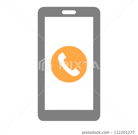 Orange | Smartphone with phone icon Orange | Smartphone with phone icon 112201277