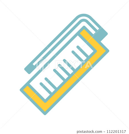 學校音樂課中使用的 Pianica 向量圖標 112201317